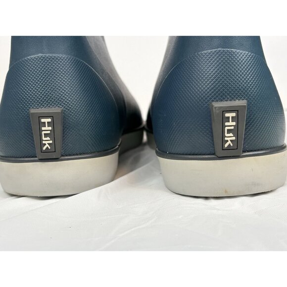 HUK Performance Waterproof Rogue Wave Boots Men’s 12 Navy Blue Pull On - Picture 6 of 15